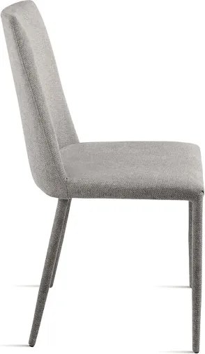 Sedia imbottita in tessuto Grigio Chiaro ETTORE 2 sedie