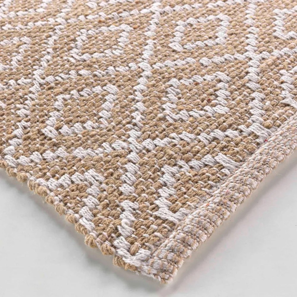 Tappeto lavabile beige 50x80 cm Lazaro - douceur d'intérieur