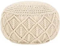 Pouf Lavorato a Mano in Macram 45x30 cm in Cotone 248089