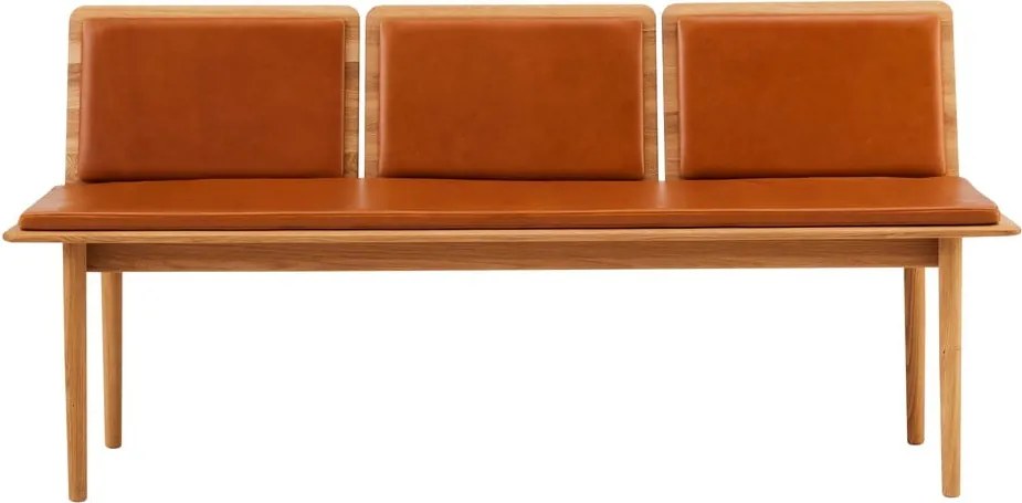 Panca in pelle marrone cognac Elba - Hammel Furniture