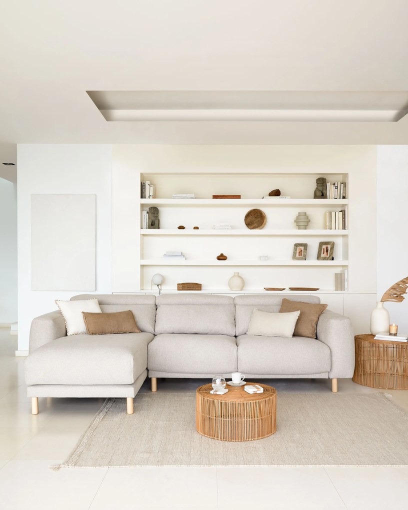 Kave Home - Cornice per foto Valdina in pietra beigee marrone 23 x 18 cm
