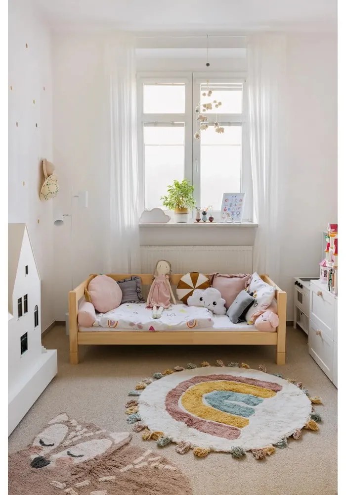 Tappeto per bambini fatto a mano, ø 110 cm Rainbow - Nattiot