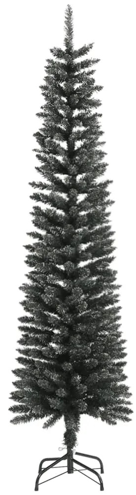 Albero di Natale Artificiale Sottile con Base Verde in PVC, 180 cm