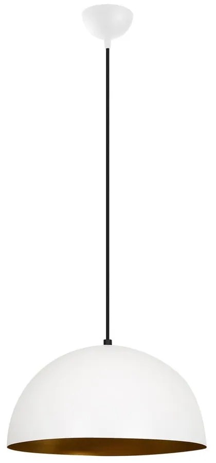 Lampadario bianco con paralume in metallo ø 40 cm Sivani – Opviq lights