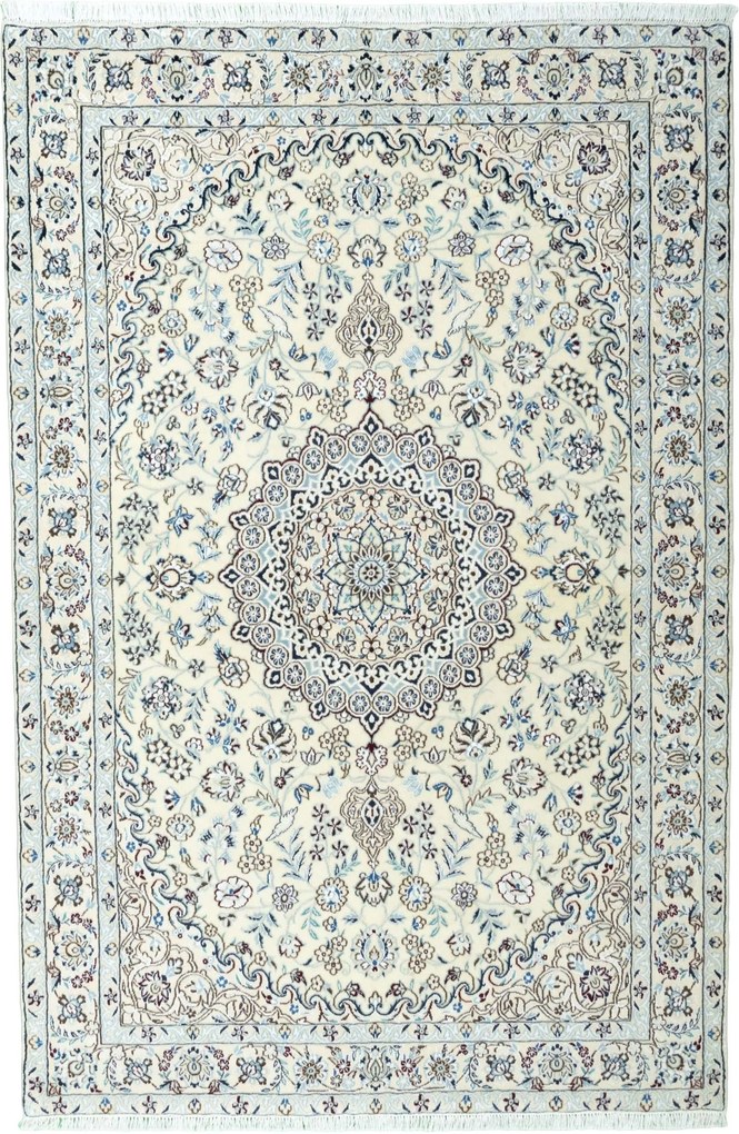 Nain Tappeto 210 x 140 Beige (Iran) Annodato A Mano