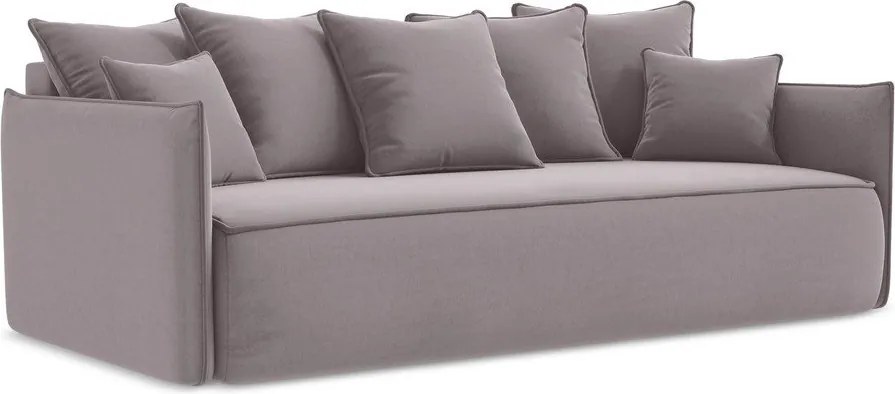 Divano lavanda allungabile/con contenitore con rivestimento in velluto 225 cm Hula – Makamii