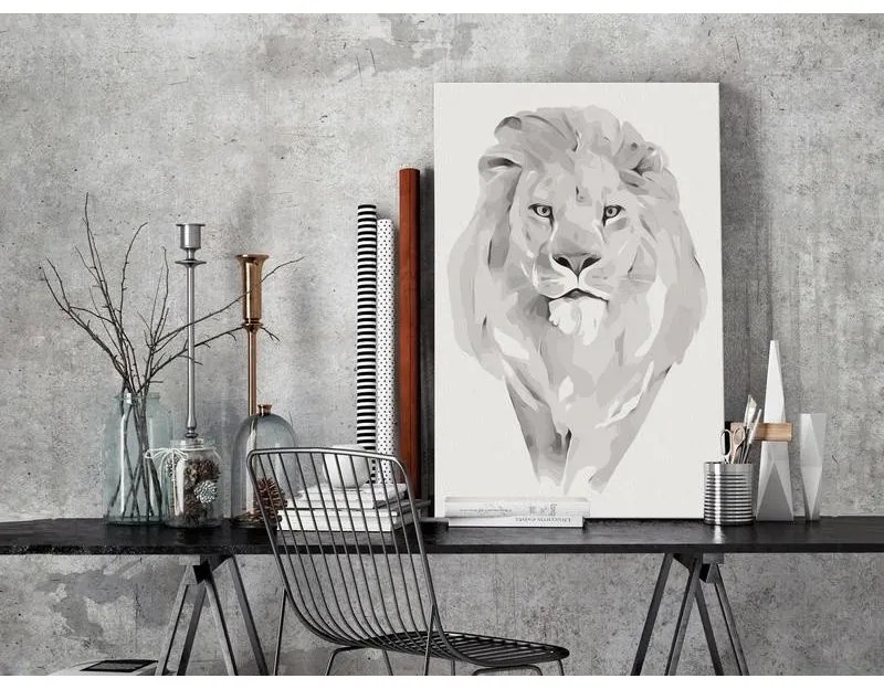 Quadro fai da te White Lion