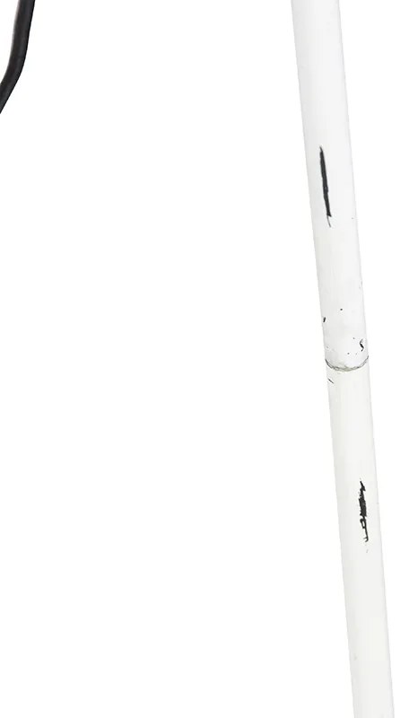 Lampada da terra rustica treppiede bambù con bianco - Canna Diamond