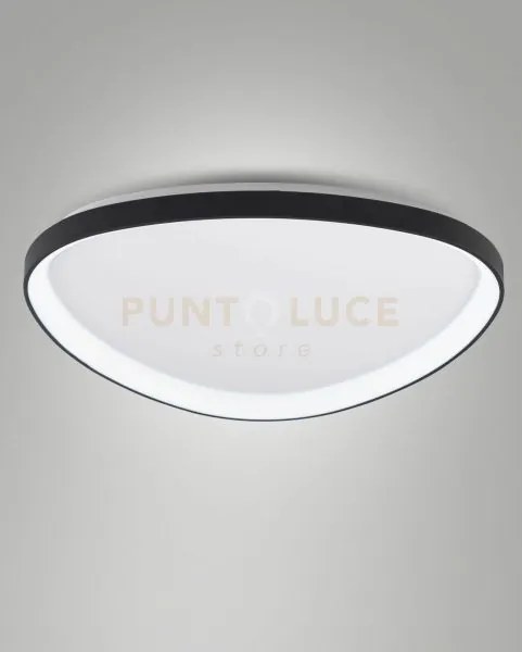 Quirk plafoniera led nera d.80cm a led cct 2700k - 3200k - 4000k- ...