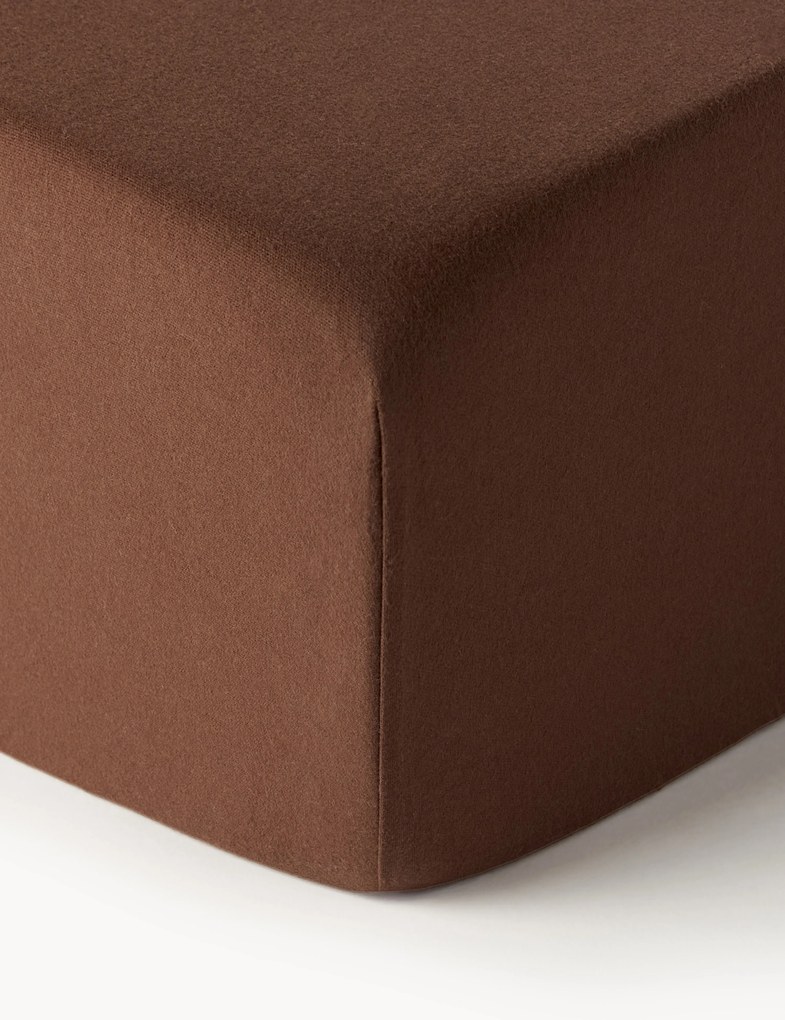 Lenzuolo con angoli boxspring in flanella Biba