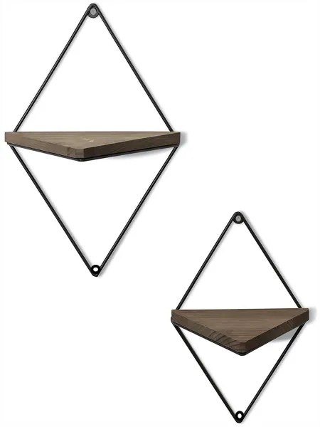 SET 2x Mensola da parete in abete