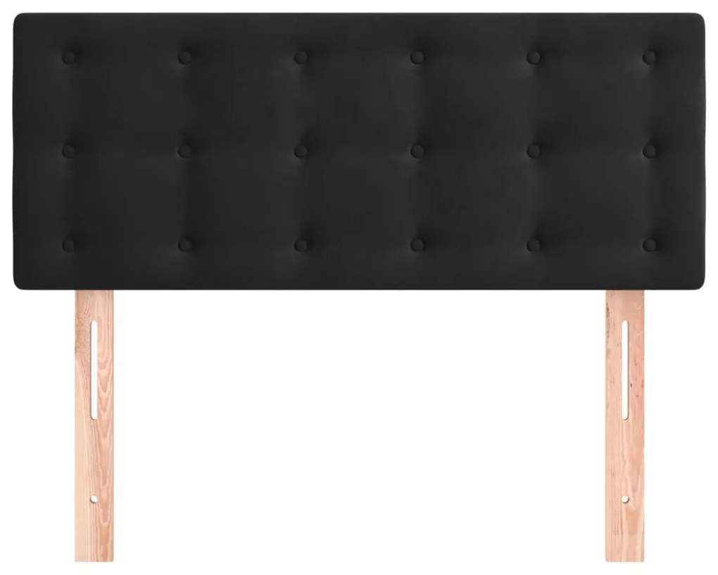 Testiera nera 100x5x78/88 cm in velluto