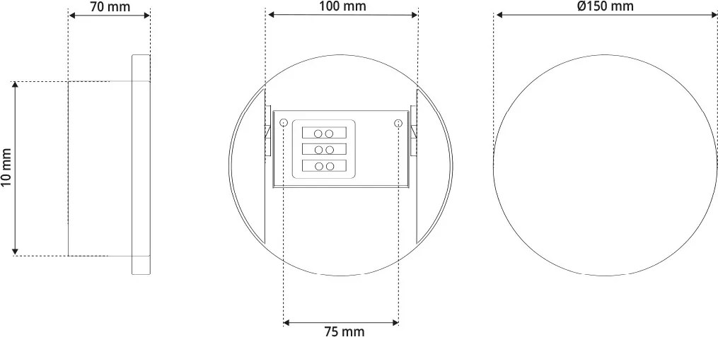 Applique Rotonda da Parete G9 DISCO in Gesso Pitturabile