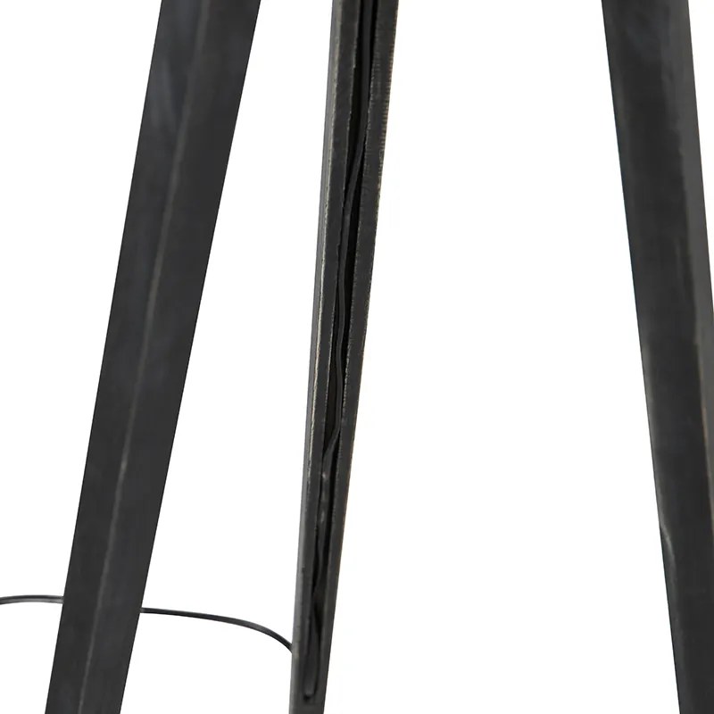 Lampada da terra a treppiede rustica nera - Tripod Classic