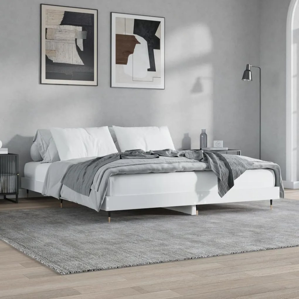 Giroletto Bianco 140x200 Cm İn Legno Multistrato /