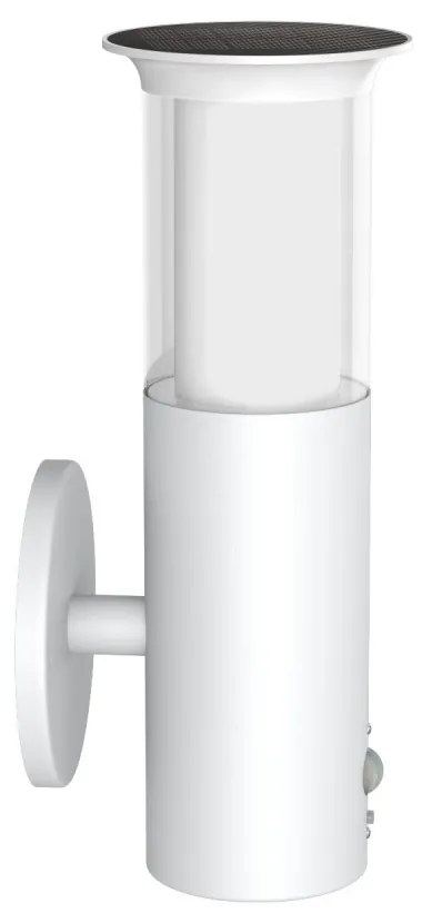 Applique Solare Bianca in Acciaio, con Sensore di Movimento, IP54 Colore Bianco Naturale 4.000K