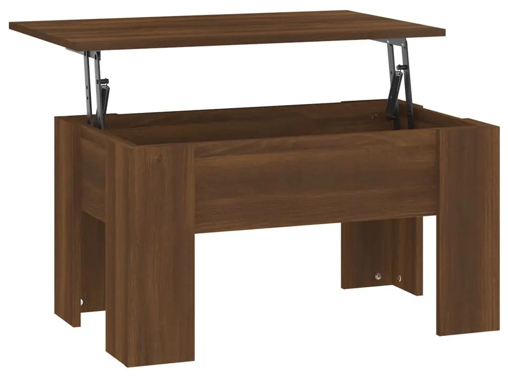 Tavolino da Salotto Rovere Marrone 79x49x41cm Legno Multistrato