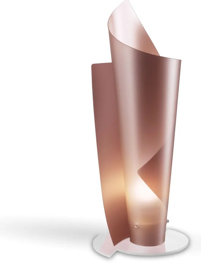 Lampada Da Scrivania-Ufficio Moderna Vela Polilux ® Rame E Metallo 1 Luce E27