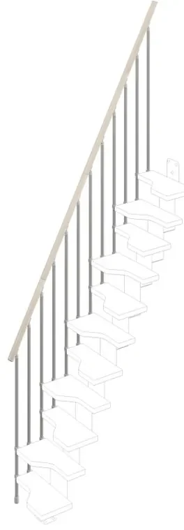 Balaustra in kit IRIS Bria in acciaio e legno grigio e bianco L 120 cm