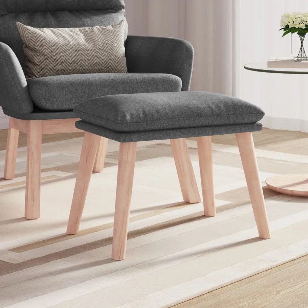 Poggiapiedi Grigio Chiaro 45x29,5x35 Cm İn Tessuto /