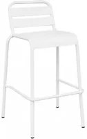 Sgabello Alto Vega 50x51x95 h cm in Acciaio Bianco