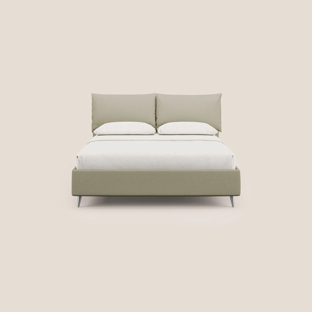 Elsa letto imbottito con vano contenitore in tessuto smacchiabile T05