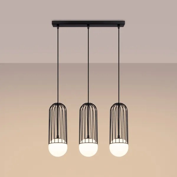 Sollux SL.1334 - Lampadario a sospensione con filo BRINA 3xG9/8W/230V nero