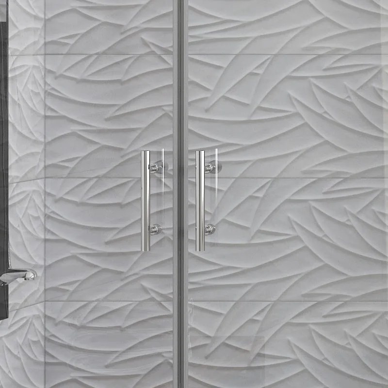 Kamalu - Box doccia 80x75 angolare apertura 75cm saloon KS2800-SSN