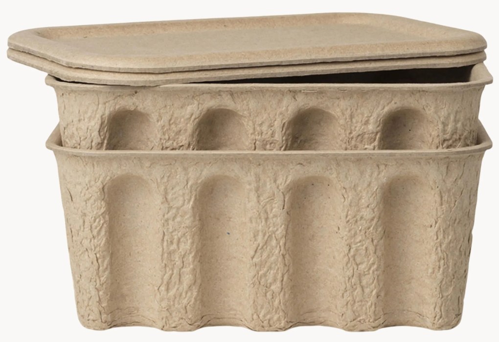 Contenitori in polpa di carta Pulp, prof. 18 cm, 2 pz