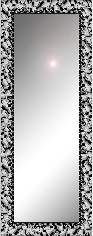 Specchio Atena rettangolare in legno nero, argento 125 x 40 cm