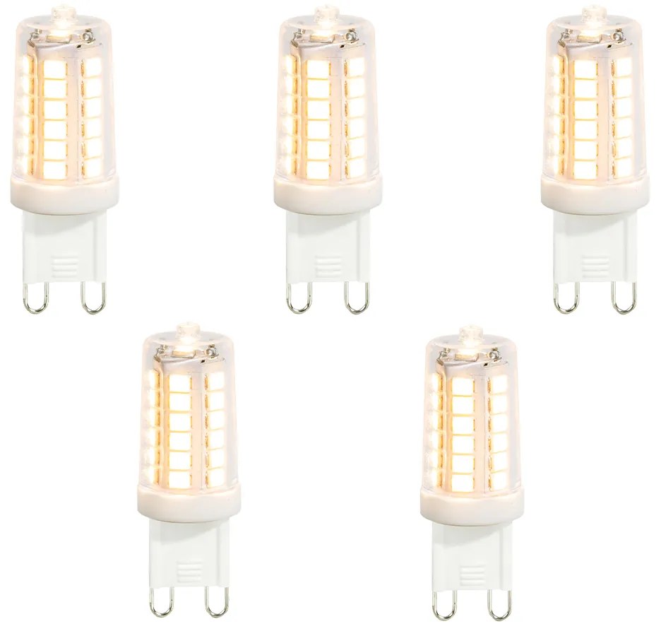 Set di 5 lampadine LED G9 trasparenti 3,5W 480 lm 2700K