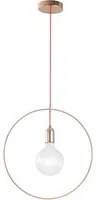 Lampadario a sospensione FRIDA in metallo oro rosa 40 cm.