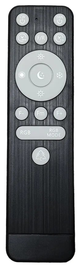 Ventilatore da soffitto bianco 48,5 cm con LED dimmerabile RGB con telecomando - Clemo