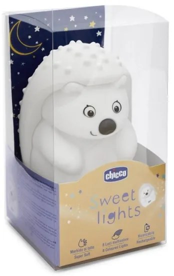Chicco - Lampada da notte per bambini SWEET LIGHTS riccio