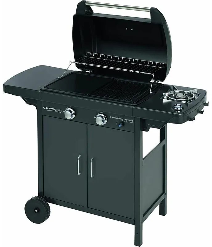 Campingaz - Barbecue a Gas Pietra Lavica Classic' Nero ii + Fornello e Griglia bbq