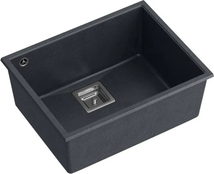 Lavello in granito DAVID 50 Black Metallic