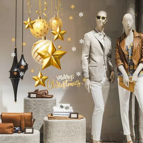 Vetrofania natalizia Pendente Stellare