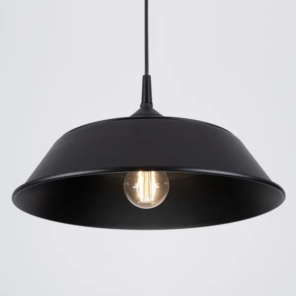 Sollux SL.1328 - Lampadario a sospensione con filo FRIKA 1xE27/15W/230V diametro 34 cm nero
