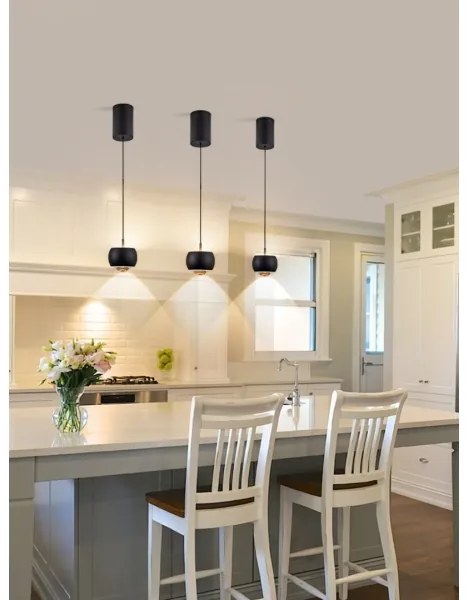 Immax NEO 07219L - Lampadario LED dimmerabile DORMINE 6W/230V opaco nero Tuya +TC