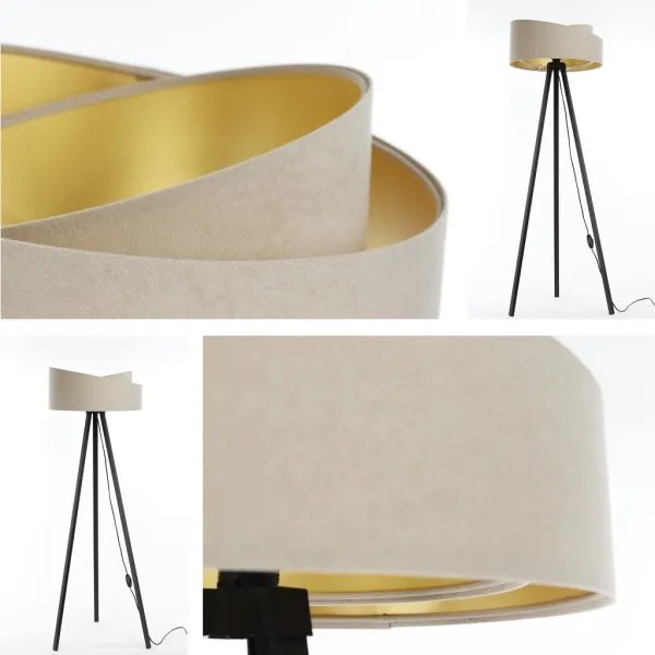 Lampada da terra GALAXY 1xE27/60W/230V beige/wenge