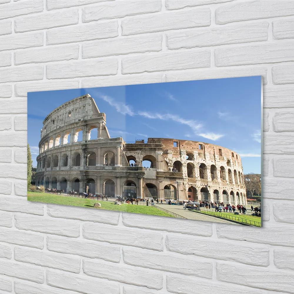 Quadro vetro acrilico Roma Colosseo 100x50 cm