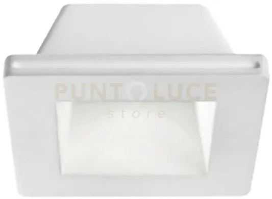 Gfa593-  faretto quadrato in gesso 1 luce attacco gu10 12cm  da inc...
