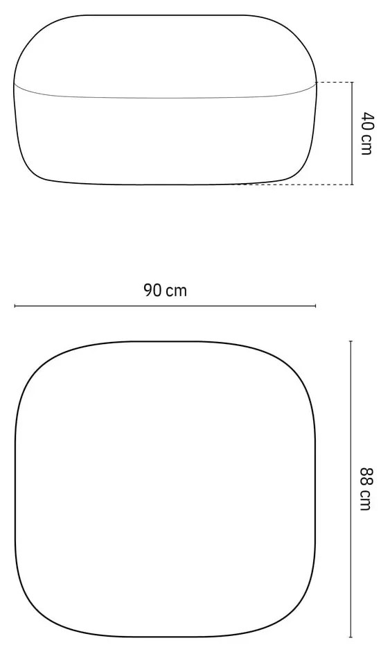 Pouf in tessuto bouclé grigio chiaro Jenny - Micadoni Home