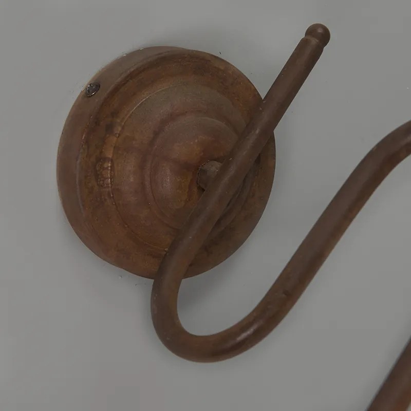 Set di 2 lampade da parete ruggine con interno dorato - Factory