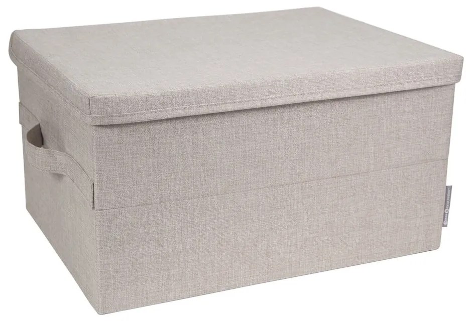 Scatola con coperchio beige in tessuto 45x34x25 cm Soft Storage – Bigso