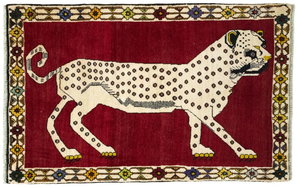 Gabbeh Tappeto 170 x 110 Rosso (Iran) Annodato A Mano