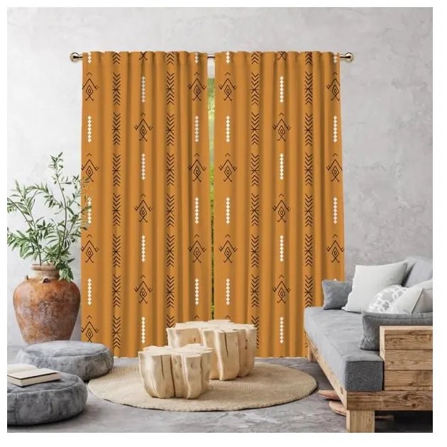 Tende gialle in set da 1 pz 260x140 cm - Cipcici