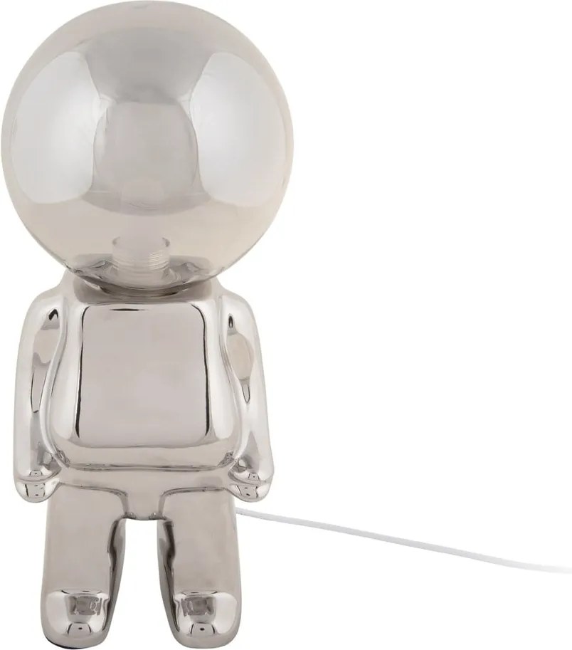 Lampada da tavolo dimmerabile a LED in argento con paralume in vetro (altezza 27 cm) Ross - Leitmotiv