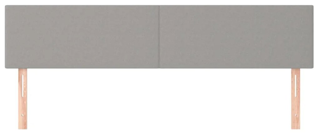 Testiera 2 pz grigio chiaro 80x5x78/88 cm in tessuto
