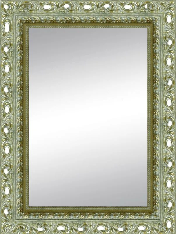 Specchio rettangolare in legno argento 100 x 140 cm